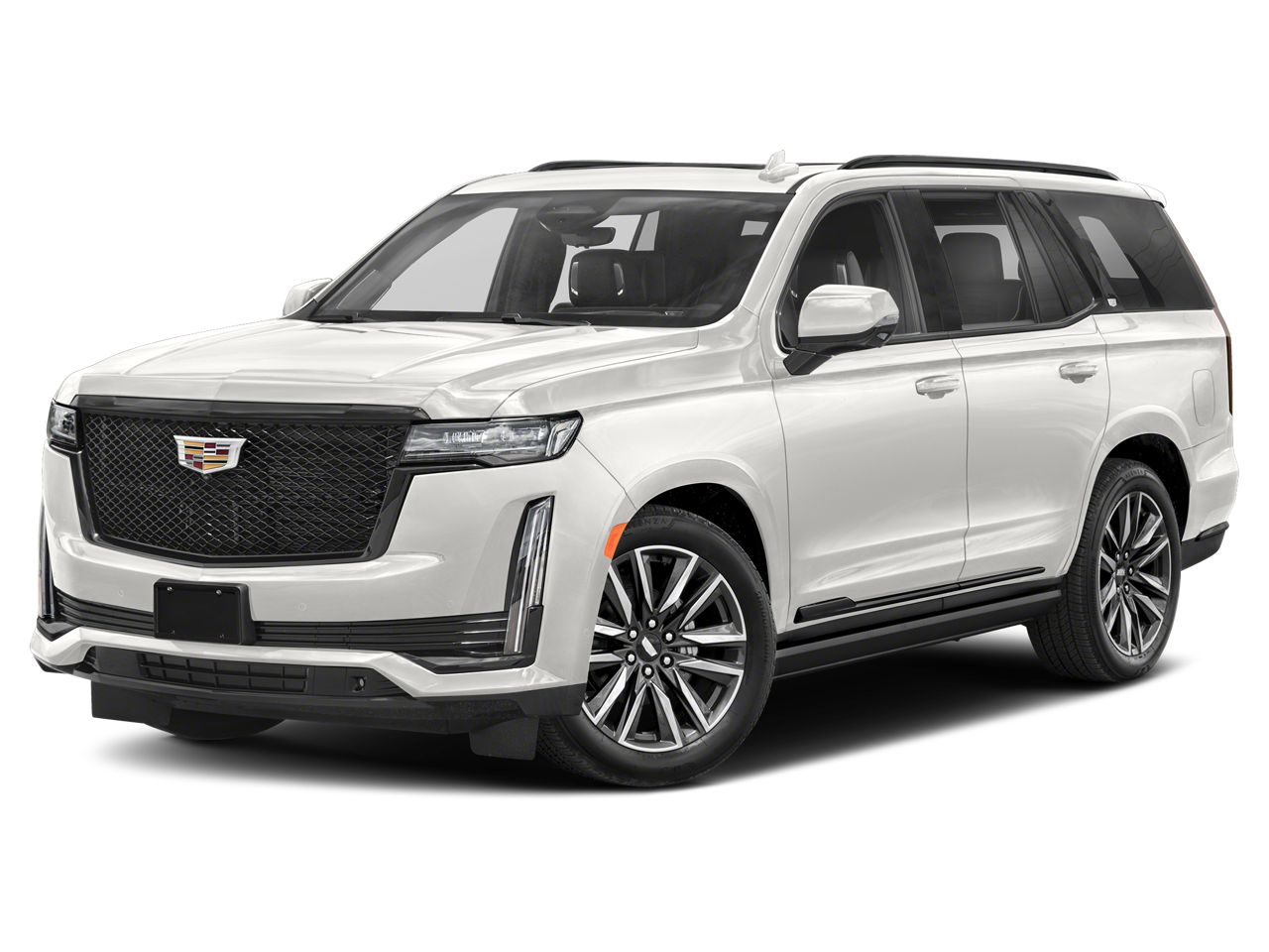 2021 Cadillac Escalade Sport Platinum in Black Raven — front three-quarter view