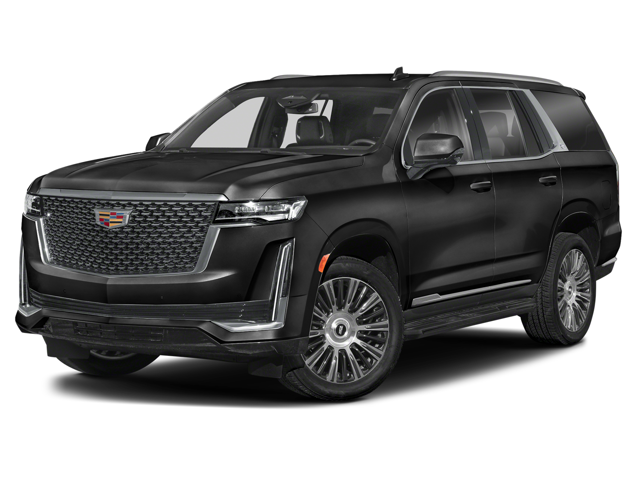 2022 Cadillac Escalade Premium Luxury in Galactic Gray Metallic — front three-quarter view