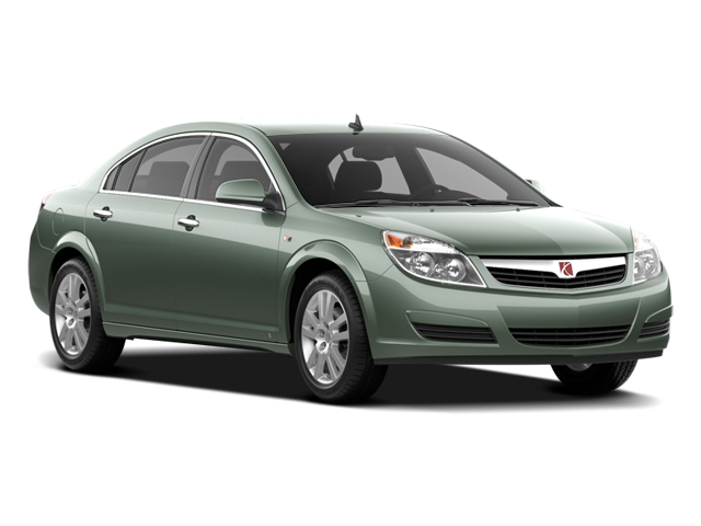 2009 Saturn Aura XE in Quicksilver — front three-quarter view