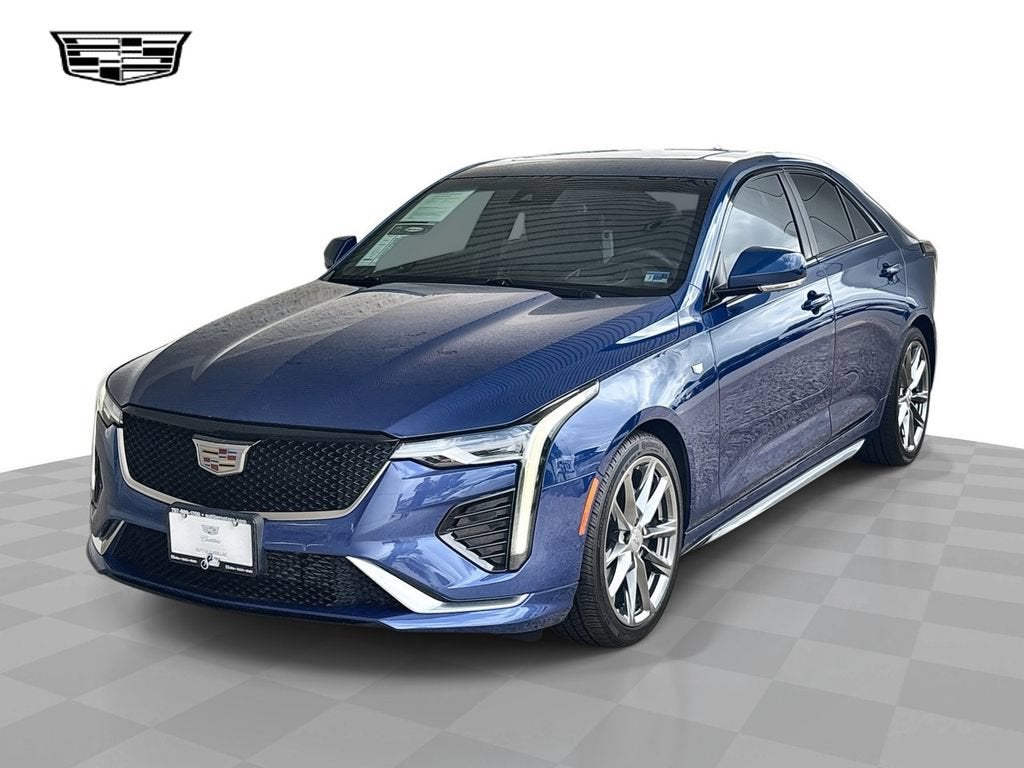 2020 Cadillac CT4 Sport in Wave Metallic — front three-quarter view
