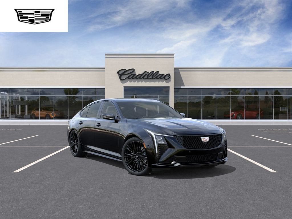 2026 Cadillac CT5 Sport in Black Raven — front three-quarter view