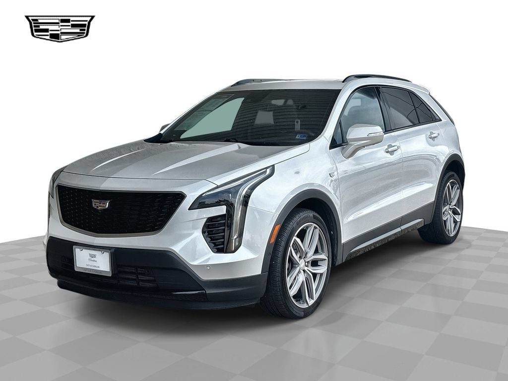 2019 Cadillac XT4 AWD Sport in Crystal White Tricoat — front three-quarter view