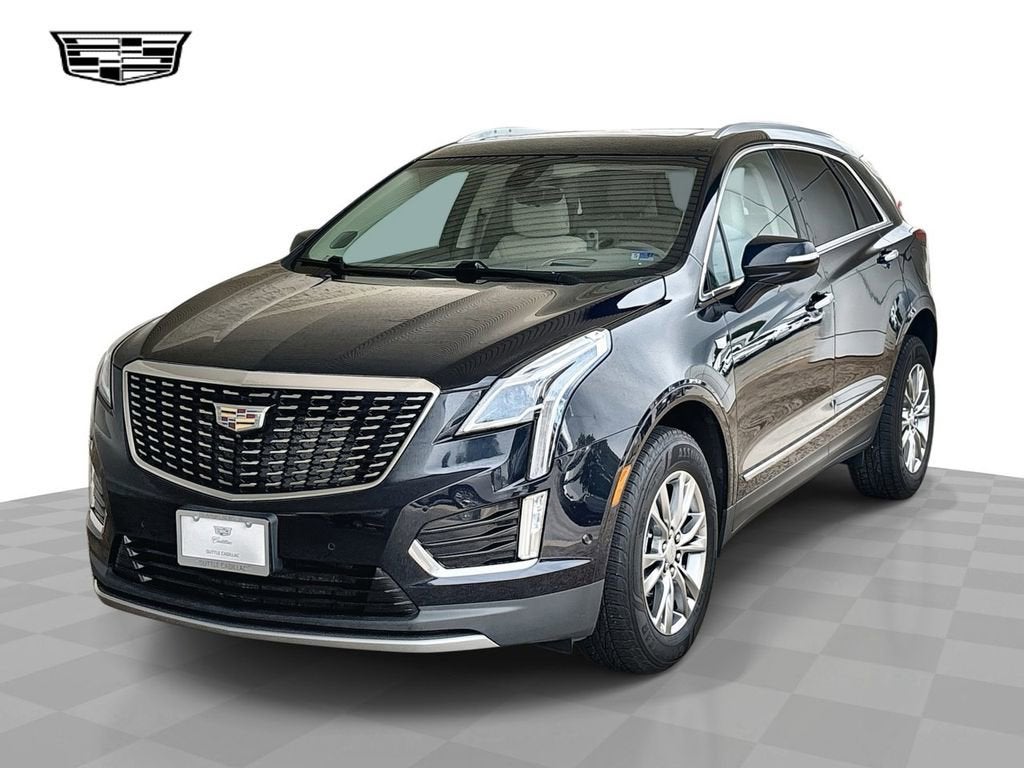 2021 Cadillac XT5 FWD Premium Luxury in Dark Moon Blue Metallic — front three-quarter view