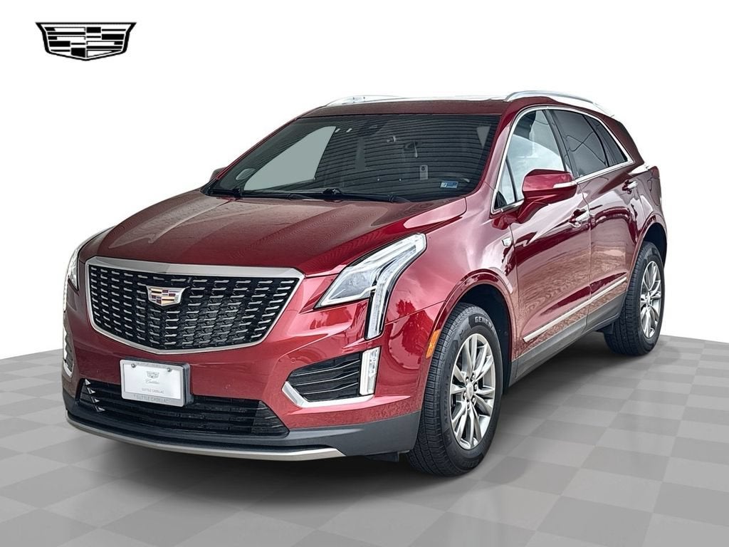2021 Cadillac XT5 AWD Premium Luxury in Infrared Tintcoat — front three-quarter view