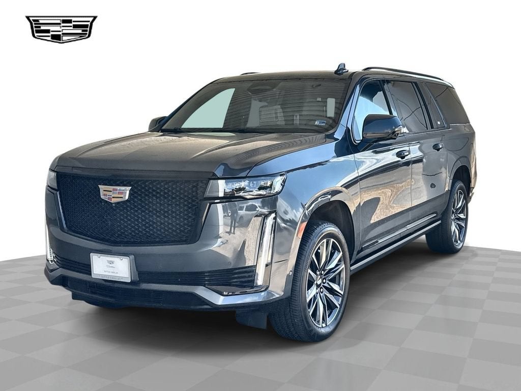 2021 Cadillac Escalade ESV Sport in Shadow Metallic — front three-quarter view