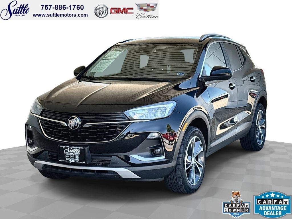 2023 Buick Encore GX Select in Ebony Twilight Metallic — front three-quarter view